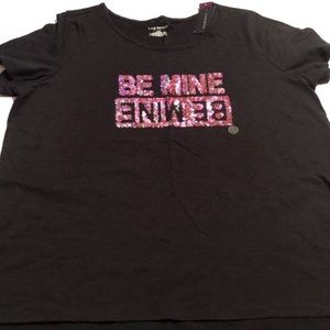 Lane Bryant Black Black T-Shirt SZ 18/20 (